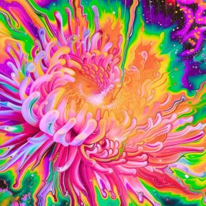 Alycia Rainaud crea naturaleza neón